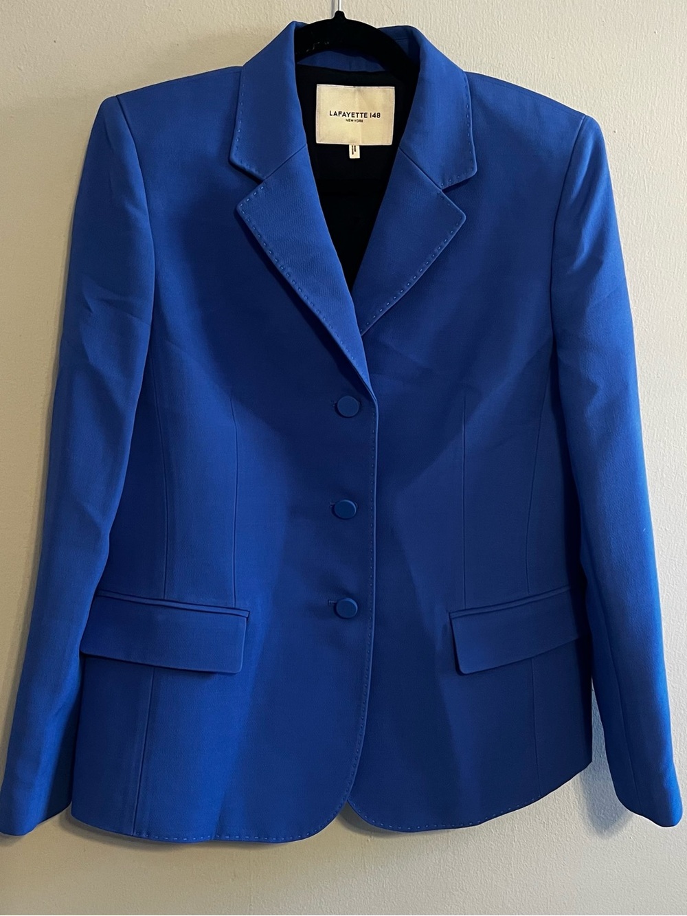 Lafayette 148 New York Blue Tailored Blazer Jacket Coat | Women’s 10 US